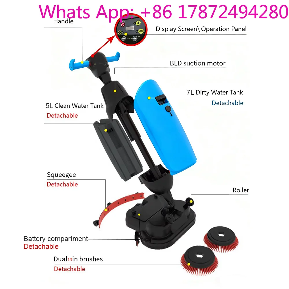 Foldable Handheld Floor Scrubber 36V, Electric Tile Concrete Polishing Cleaner
Foldable Handheld Floor Scrubber 36V, Electric Tile Concrete Polishing Cleaner