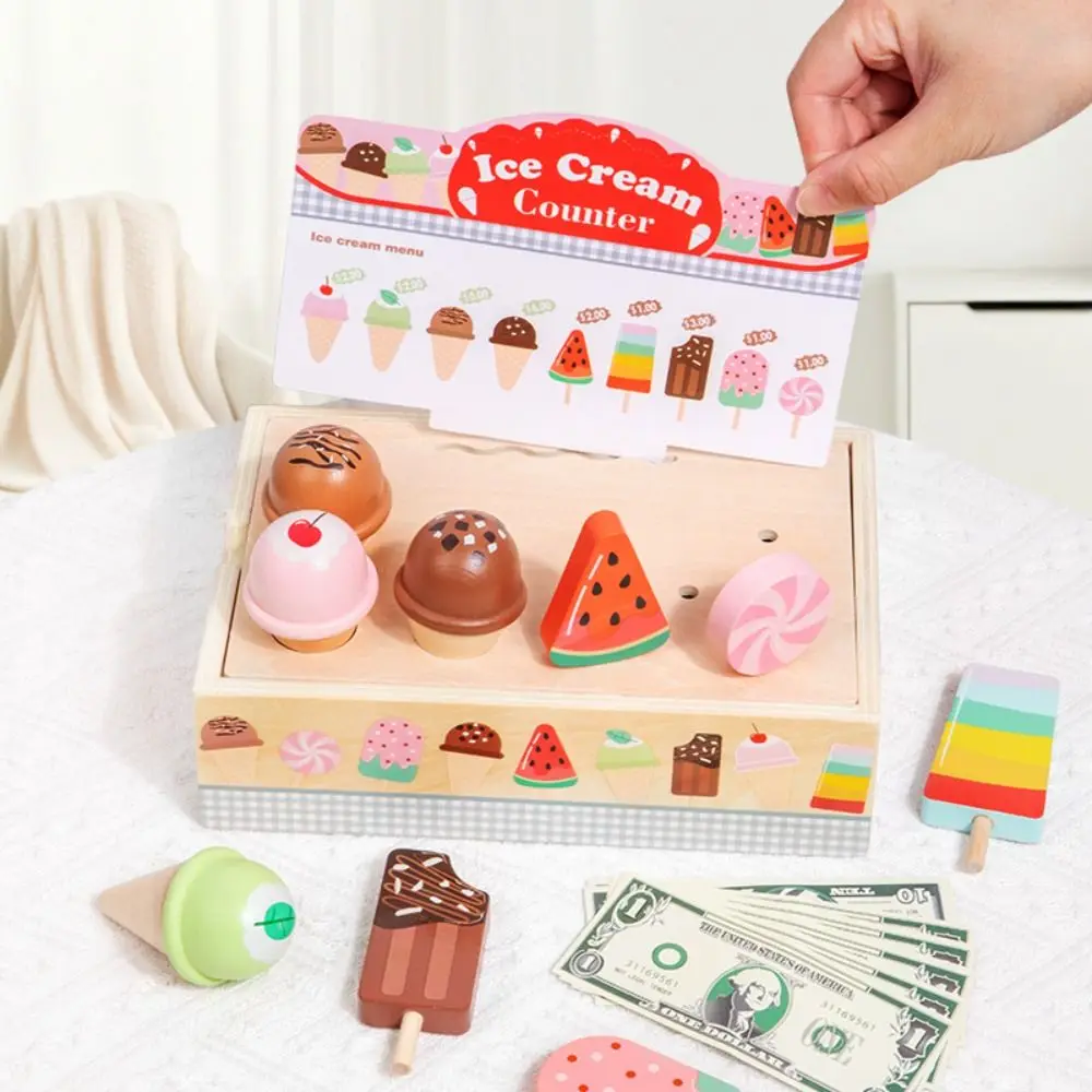 Wooden Role-playing Ice Cream Toy Play House Pretend Play Counter Playset Pretend Toys Montessori Cognitive
Wooden Role-playing Ice Cream Toy Play House Pretend Play Counter Playset Pretend Toys Montessori Cognitive