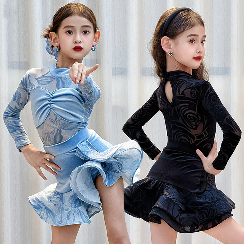 Новое платье для латинских танцев, наряд для выступлений для девочек, одежда для ча-ча-румбы, синий танцевальный костюм с длинными рукавами, детский боди, комплект с юбкой VDL4331
Новое платье для латинских танцев, наряд для выступлений для девочек, одежда для ча-ча-румбы, синий танцевальный костюм с длинными рукавами, детский боди, комплект с юбкой VDL4331