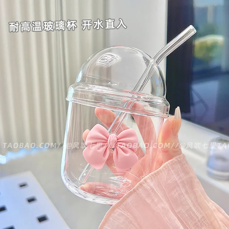 Clear Glass Coffee Mug Bow Decoration Water Cup Delicate Striped Glass Breakfast Milk Oatmeal Mug Afternoon Tea Flower Tea Cup
Clear Glass Coffee Mug Bow Decoration Water Cup Delicate Striped Glass Breakfast Milk Oatmeal Mug Afternoon Tea Flower Tea Cup