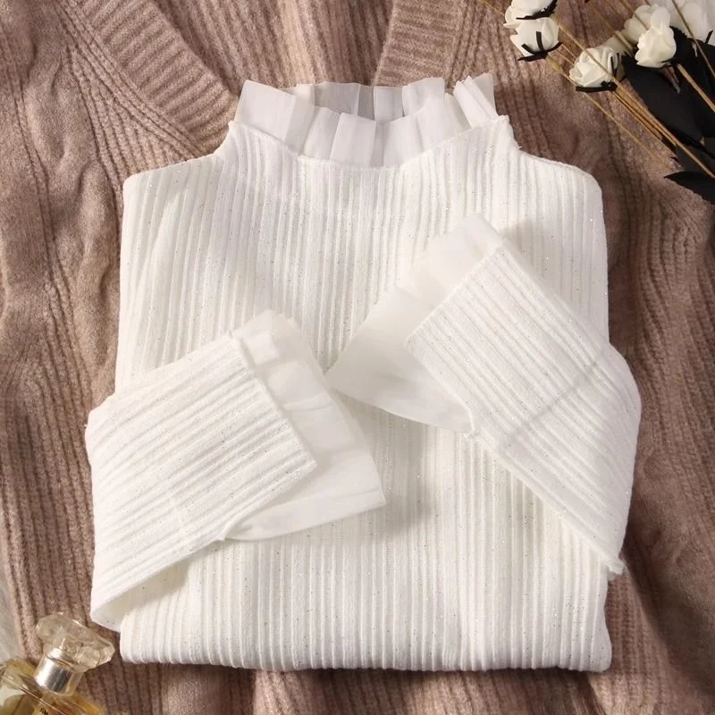 Женский кружевной вязаный свитер с высоким воротником на подкладке, облегающий базовый слой, осень-зима, новый Sle T Sle
Женский кружевной вязаный свитер с высоким воротником на подкладке, облегающий базовый слой, осень-зима, новый Sle T Sle