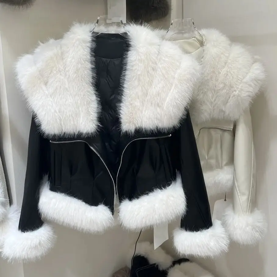 Fox fur shawl collar faux fur coats for women 2023 winter new large lapel short leather jacket warm cotton coat Y4724
Fox fur shawl collar faux fur coats for women 2023 winter new large lapel short leather jacket warm cotton coat Y4724