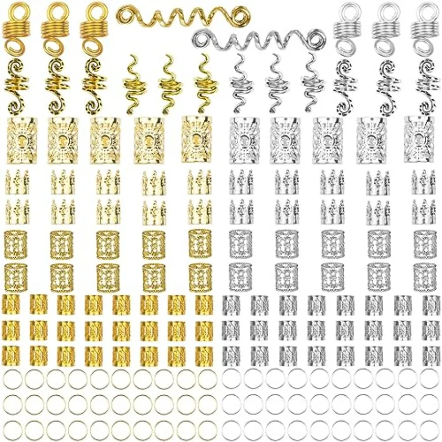 180 Pieces Dreadlock Hair Accessories Celtic Loc Jewelry Hair Cuffs for Braids, Alloy Spiral Coil Hair Clips Dreadlocks Beads H
180 Pieces Dreadlock Hair Accessories Celtic Loc Jewelry Hair Cuffs for Braids, Alloy Spiral Coil Hair Clips Dreadlocks Beads H
