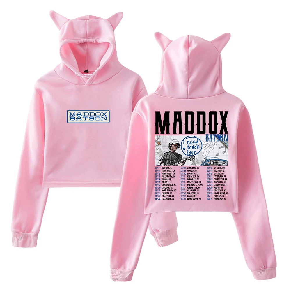 Maddox Batson 2025 I Need A Truck Tour Hoodie Cat Ears Hooded Sweatshirts Long Sleeve Crop Top Women's Clothes
Maddox Batson 2025 I Need A Truck Tour Hoodie Cat Ears Hooded Sweatshirts Long Sleeve Crop Top Women's Clothes