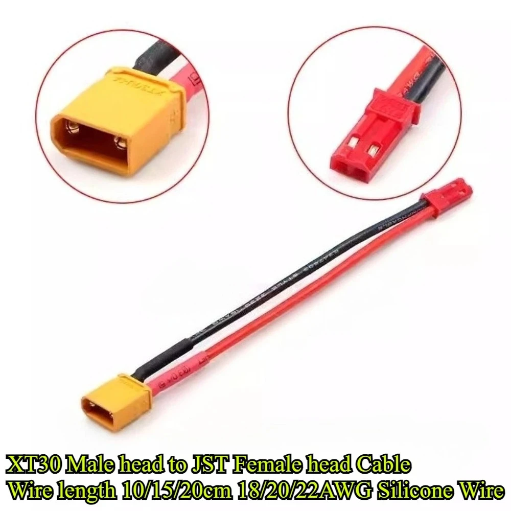 2/3/4Pcs/lot XT30 to JST Male/Female Cable 10/15/20cm 18/20/22AWG Silicone Wire for RC Battery FPV Drone Airplane Car Parts
2/3/4Pcs/lot XT30 to JST Male/Female Cable 10/15/20cm 18/20/22AWG Silicone Wire for RC Battery FPV Drone Airplane Car Parts