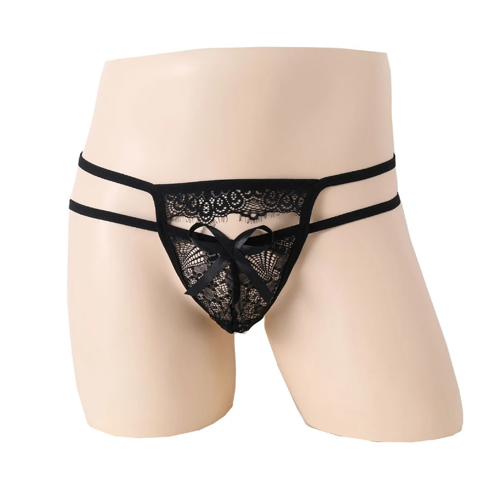 Men Sexy Sissy G-String Lace Bulge Pouch Thongs Low Rise Bow Underwear T-back Hollow Briefs Gay Man Exquisite Erotic Underpants
Men Sexy Sissy G-String Lace Bulge Pouch Thongs Low Rise Bow Underwear T-back Hollow Briefs Gay Man Exquisite Erotic Underpants