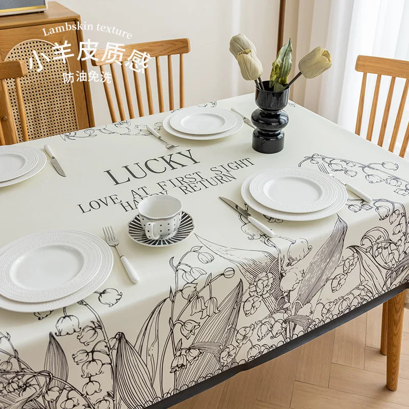 New Lambskin Printed Tablecloth Light Luxury Dining Tablecloth Waterproof Oil-proof No-wash Insulation Heat-resistant Tablecloth
New Lambskin Printed Tablecloth Light Luxury Dining Tablecloth Waterproof Oil-proof No-wash Insulation Heat-resistant Tablecloth