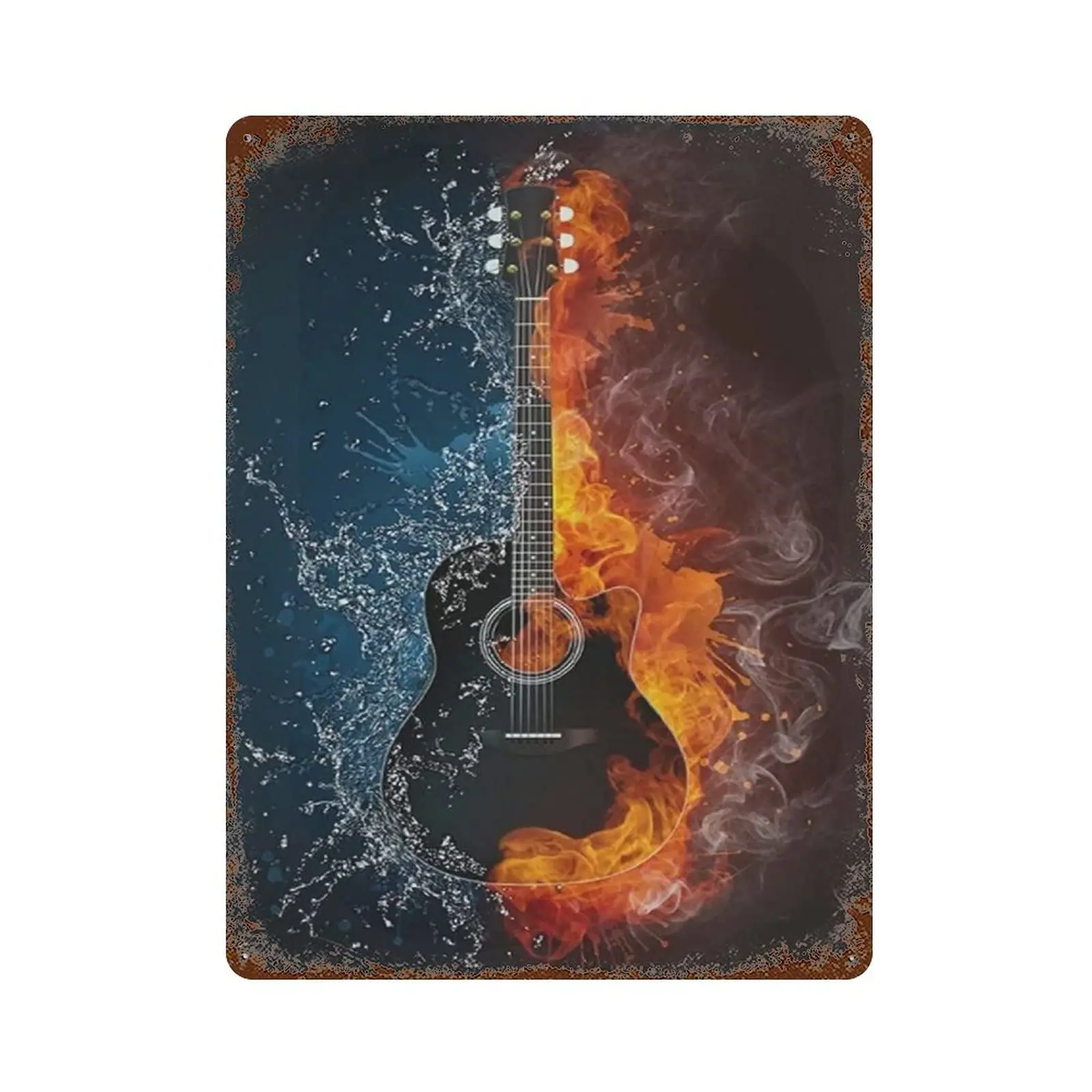 Metal tin Sign,Retro Style, Novelty Poster,Iron Painting,Fire and Water Guitar Tin Sign,Guitar Tin Sign ,Wall Decoration Plaques
Metal tin Sign,Retro Style, Novelty Poster,Iron Painting,Fire and Water Guitar Tin Sign,Guitar Tin Sign ,Wall Decoration Plaques