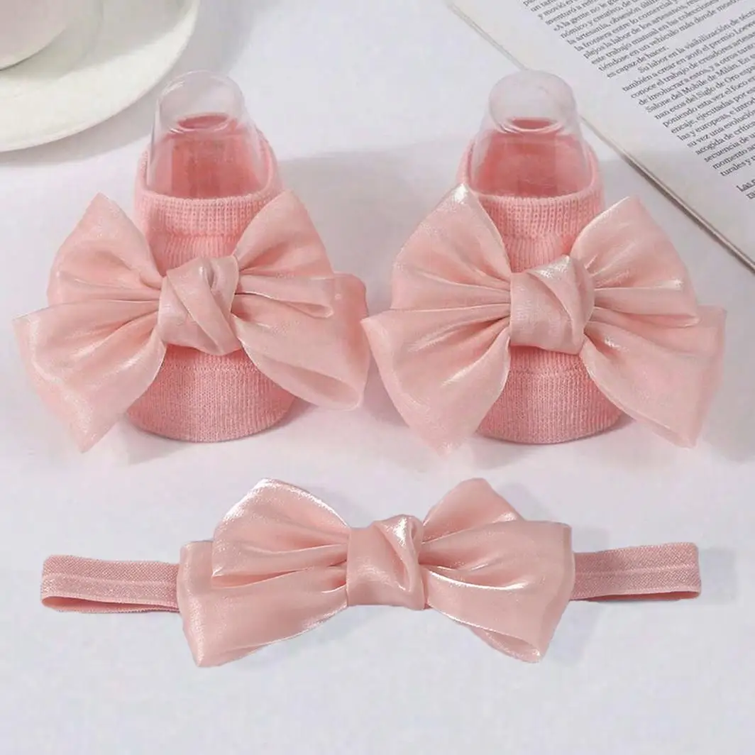 1 pairs Breathable Adorable and Bow Princess Socks & Hairbands for Baby Girls with Non-slip Design
1 pairs Breathable Adorable and Bow Princess Socks & Hairbands for Baby Girls with Non-slip Design