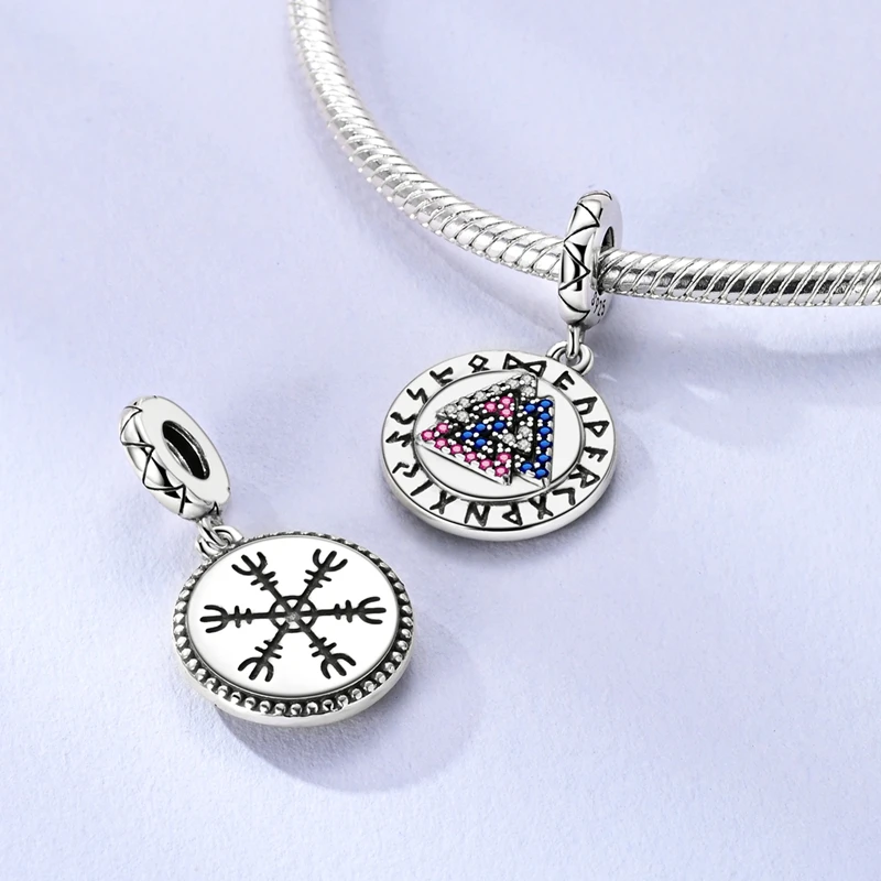 925 Sterling Silver Charms Bead Zircon Viking Symbol Dangle Fit Original Bracelet DIY Women Jewelry Gift
925 Sterling Silver Charms Bead Zircon Viking Symbol Dangle Fit Original Bracelet DIY Women Jewelry Gift