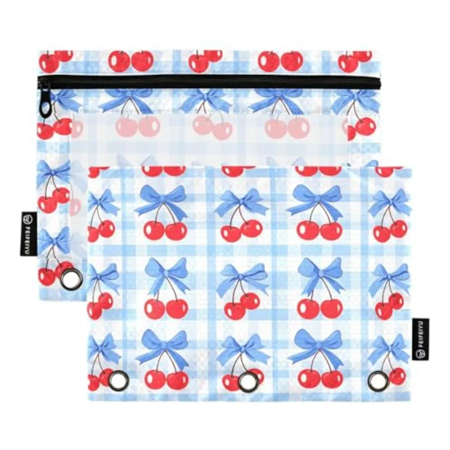 Cherry Blue Bow Buffalo Plaid Pencil Pouch for 3 Ring Binder 2 Pack Zipper Binder Pencil Bag with Clear Window Pencil Case for
Cherry Blue Bow Buffalo Plaid Pencil Pouch for 3 Ring Binder 2 Pack Zipper Binder Pencil Bag with Clear Window Pencil Case for