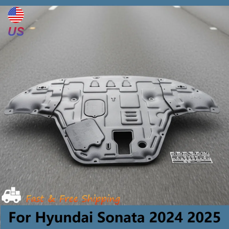 Передний брызговик двигателя под крышкой двигателя, защитная пластина, брызговики, автомобильные аксессуары для Hyundai Sonata 2024 2025
Передний брызговик двигателя под крышкой двигателя, защитная пластина, брызговики, автомобильные аксессуары для Hyundai Sonata 2024 2025