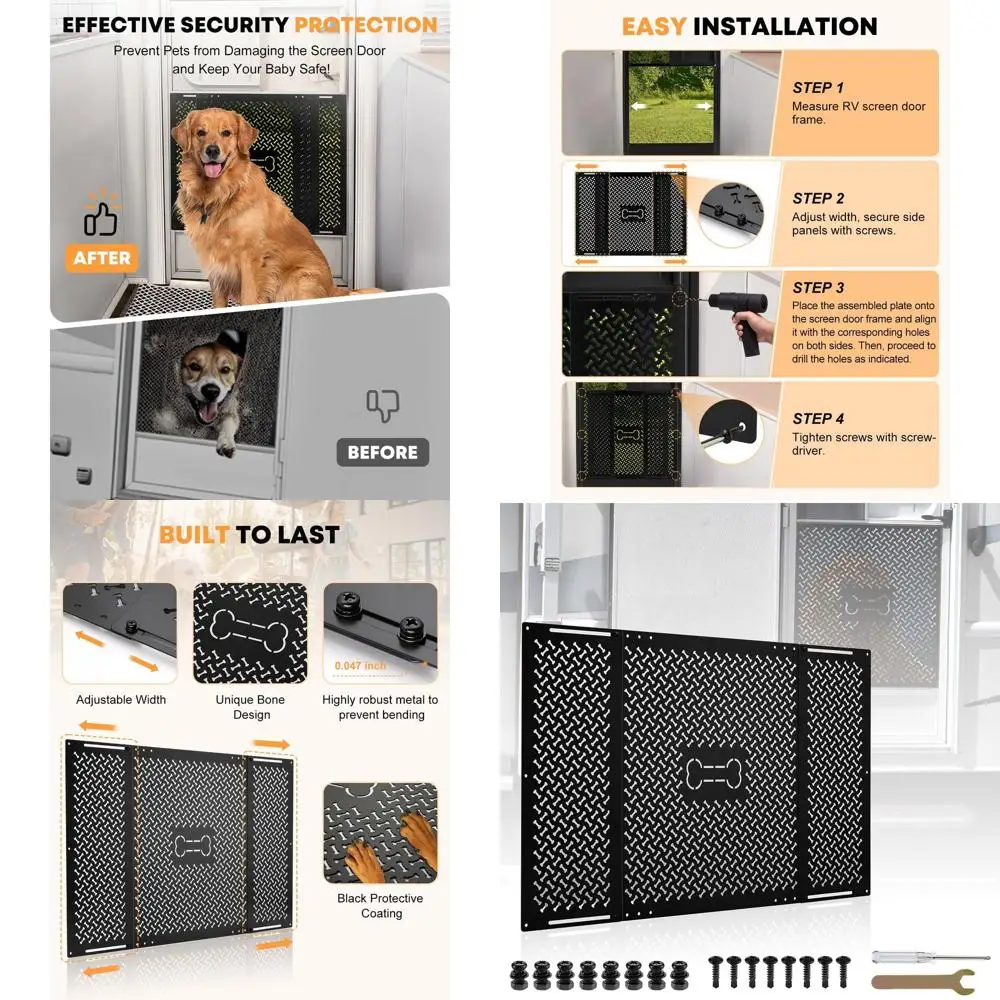 Защитная дверная решетка Kohree для автофургона, уникальная костяная конструкция, дверная решетка для входной экрана для автофургона для собак, регулируемая защитная дверь для экрана кемпера
Защитная дверная решетка Kohree для автофургона, уникальная костяная конструкция, дверная решетка для входной экрана для автофургона для собак, регулируемая защитная дверь для экрана кемпера