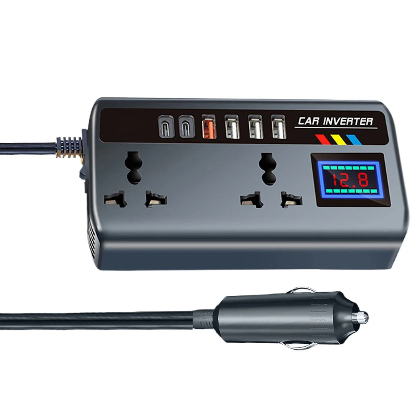Portable Car Inverter Outlet 12V/24V To 220V Car Converter For Plug Outlet Fast Charging Ports Automotive Charger Inverter C6U1
Portable Car Inverter Outlet 12V/24V To 220V Car Converter For Plug Outlet Fast Charging Ports Automotive Charger Inverter C6U1