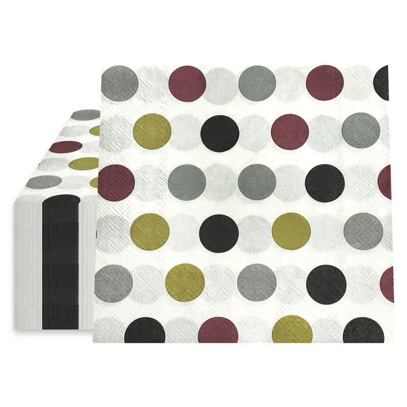 20pcs/pack 33x33cm Polka Dot Printed Disposable Dinner Table Napkins Paper Tissue Birthday Party Decoration
20pcs/pack 33x33cm Polka Dot Printed Disposable Dinner Table Napkins Paper Tissue Birthday Party Decoration