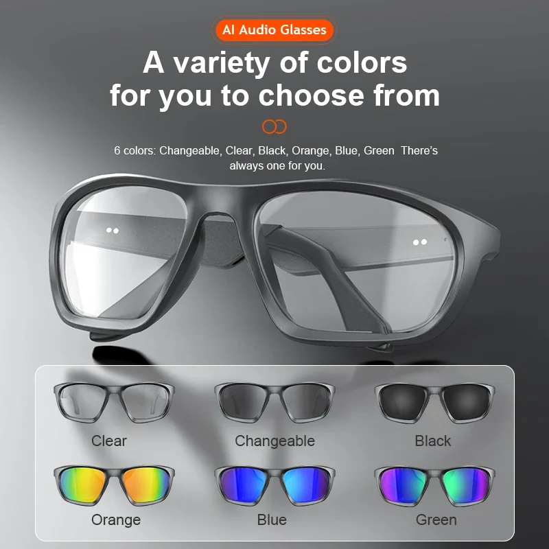 AI Translation Recording Audio Smart Glasses Headphones Ows Bone Conduction Listening Music Voice Call Multifunctional Glasses
AI Translation Recording Audio Smart Glasses Headphones Ows Bone Conduction Listening Music Voice Call Multifunctional Glasses