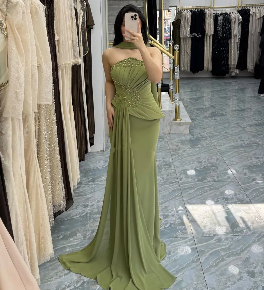 Customized Simple Chiffon Pleat Sequined Trumpet Strapless Long Quinceanera Prom Dresses High Quality Formal
Customized Simple Chiffon Pleat Sequined Trumpet Strapless Long Quinceanera Prom Dresses High Quality Formal