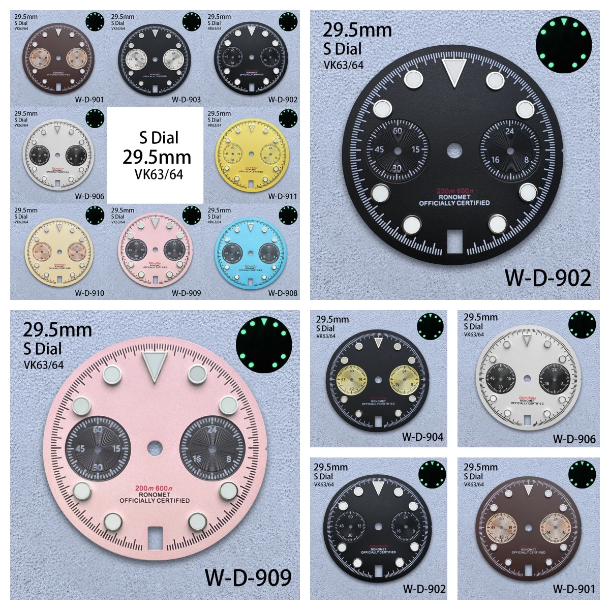 29.5mm S Logo Panda DTN Dial Fit VK63/VK64 Movement Green Luminous Matte High-Quality Watch Modified Accessories
29.5mm S Logo Panda DTN Dial Fit VK63/VK64 Movement Green Luminous Matte High-Quality Watch Modified Accessories