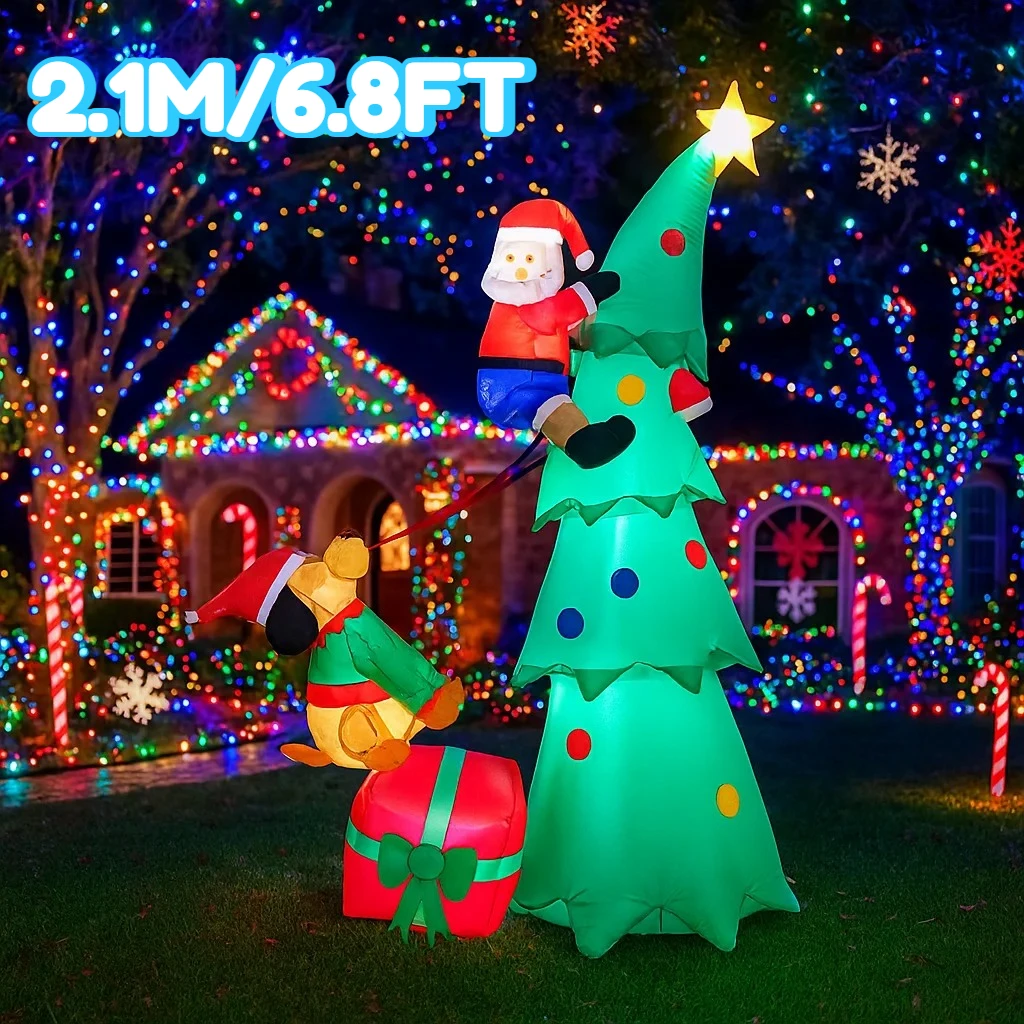 2.1M/6.8FT Christmas Decorations Inflatable Toy Santa Claus Climbing Tree Home Yard Ornaments with LED Decor Christmas Decor Toy
2.1M/6.8FT Christmas Decorations Inflatable Toy Santa Claus Climbing Tree Home Yard Ornaments with LED Decor Christmas Decor Toy
