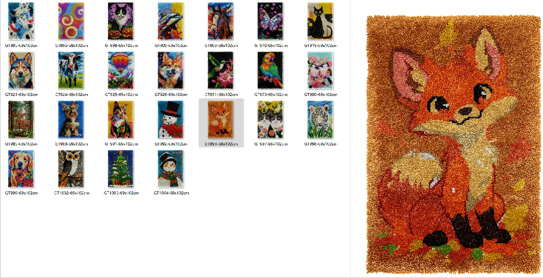 Latch hook rug kits with Pre-Printed Pattern Cross stitch embroidery kit Footprint Carpet with your needlework 69-102 Foxes
Latch hook rug kits with Pre-Printed Pattern Cross stitch embroidery kit Footprint Carpet with your needlework 69-102 Foxes