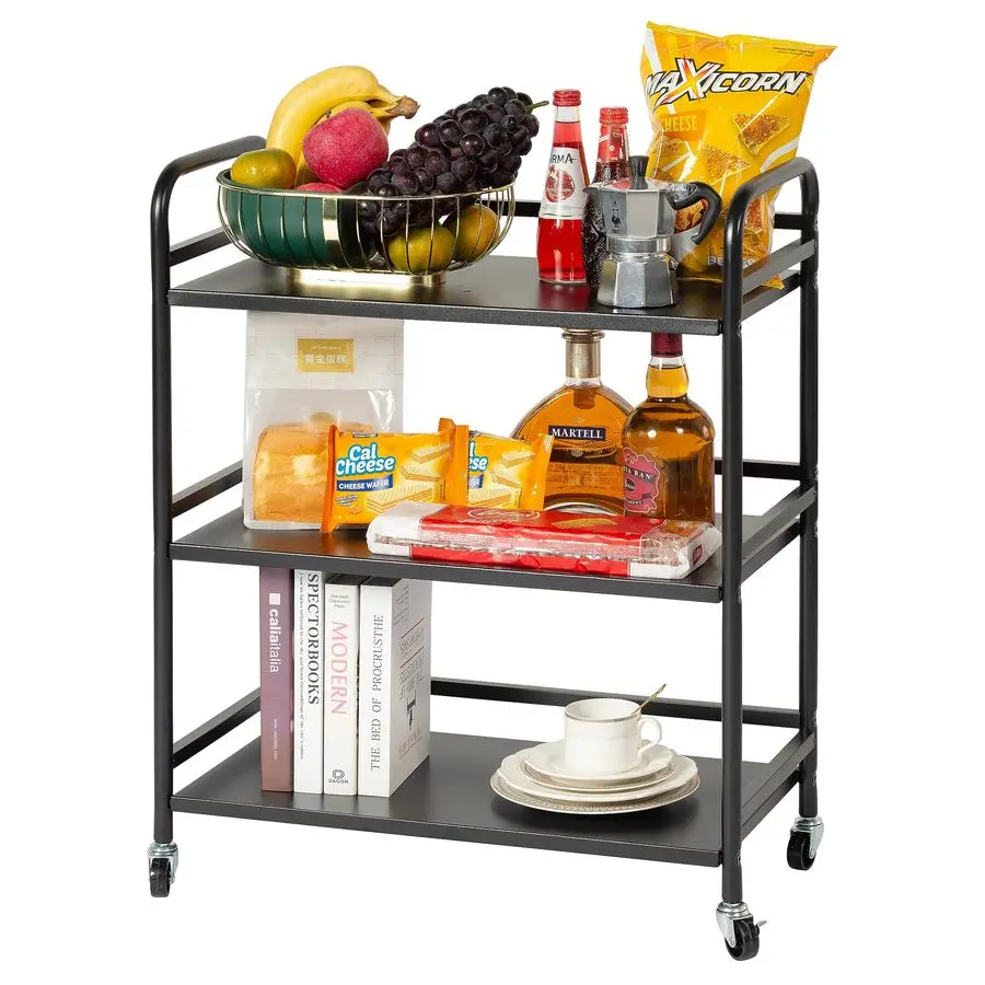 3 Tier Rolling Cart with Lockable Wheels Sturdy Construction,Solid Shelves,Recessed Screw Holes Ideal for Kitchen and Home Stor
3 Tier Rolling Cart with Lockable Wheels Sturdy Construction,Solid Shelves,Recessed Screw Holes Ideal for Kitchen and Home Stor