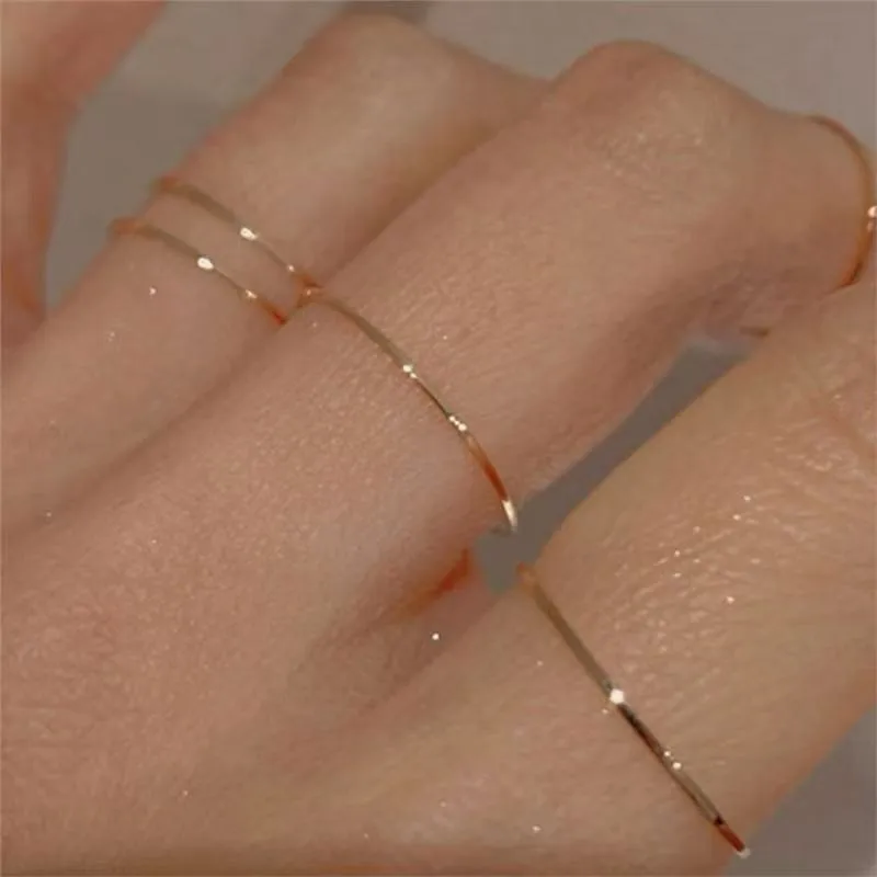 0.5MM Extremely Thin Stainless Steel Anti-Tarnish Rings for Women Fashion Simple 18K Pvd Gold Plated Ring Office Style
0.5MM Extremely Thin Stainless Steel Anti-Tarnish Rings for Women Fashion Simple 18K Pvd Gold Plated Ring Office Style