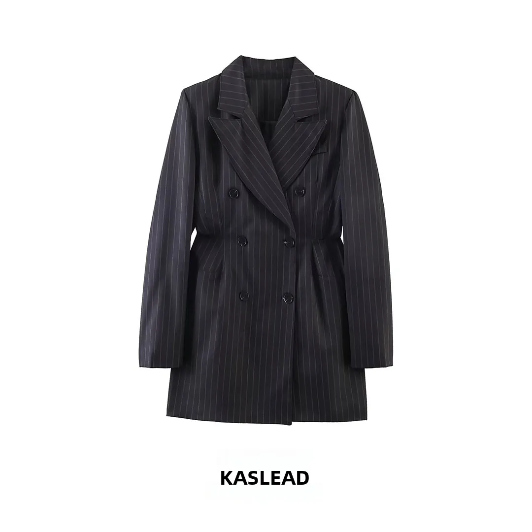 KASLEAD Fashionable Slim Stripe Dress Style Suit Women's Long Sleeve Double Breasted Polyester Fiber Spring Season New Arrival
KASLEAD Fashionable Slim Stripe Dress Style Suit Women's Long Sleeve Double Breasted Polyester Fiber Spring Season New Arrival