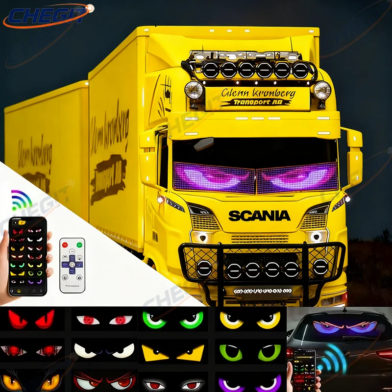 Led Eyes for Truck DIY Custom Text Pattern Programmable Display Truck Car Devil Eye App Control Scrolling Advertising LED Sign
Led Eyes for Truck DIY Custom Text Pattern Programmable Display Truck Car Devil Eye App Control Scrolling Advertising LED Sign