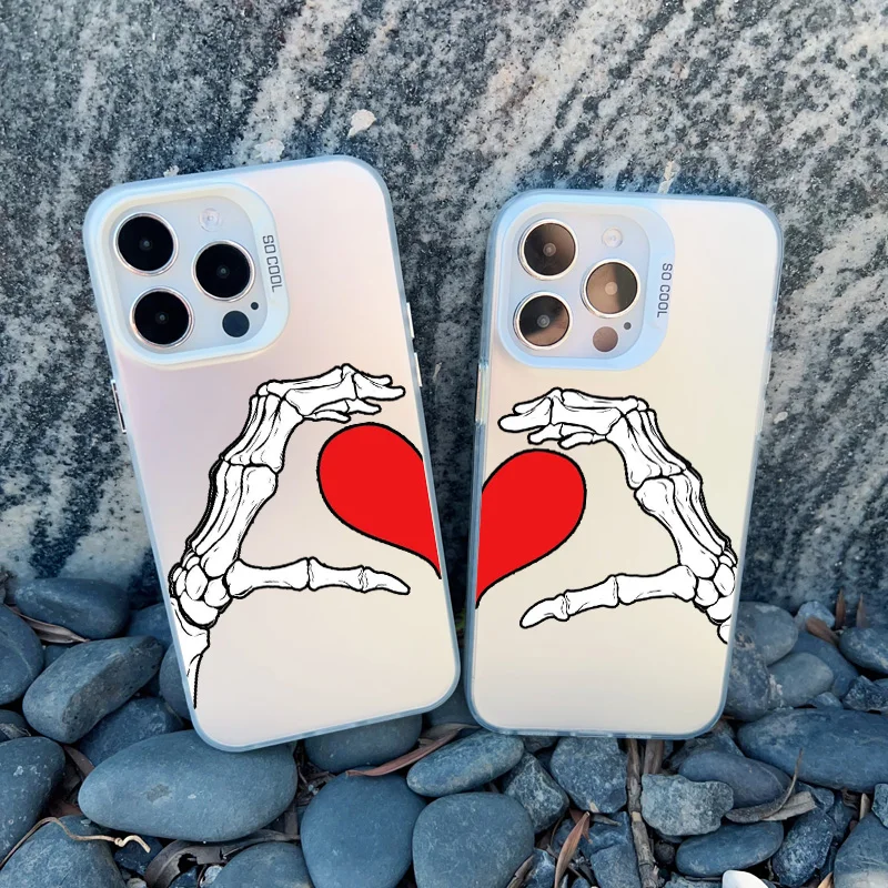 Couple Skull Skeleton Hand Red Love Heart Phone Case For iPhone 16 15 Pro Max Plus 14 13 Mini 12 11 Pro Max Cartoon Laser Covers
Couple Skull Skeleton Hand Red Love Heart Phone Case For iPhone 16 15 Pro Max Plus 14 13 Mini 12 11 Pro Max Cartoon Laser Covers