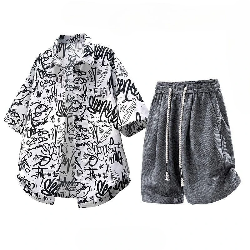 Two-Piece Set for Summer Men's Big Size Comfortable Short Sleeve Shirt and Fashion Sport Shorts
Two-Piece Set for Summer Men's Big Size Comfortable Short Sleeve Shirt and Fashion Sport Shorts
