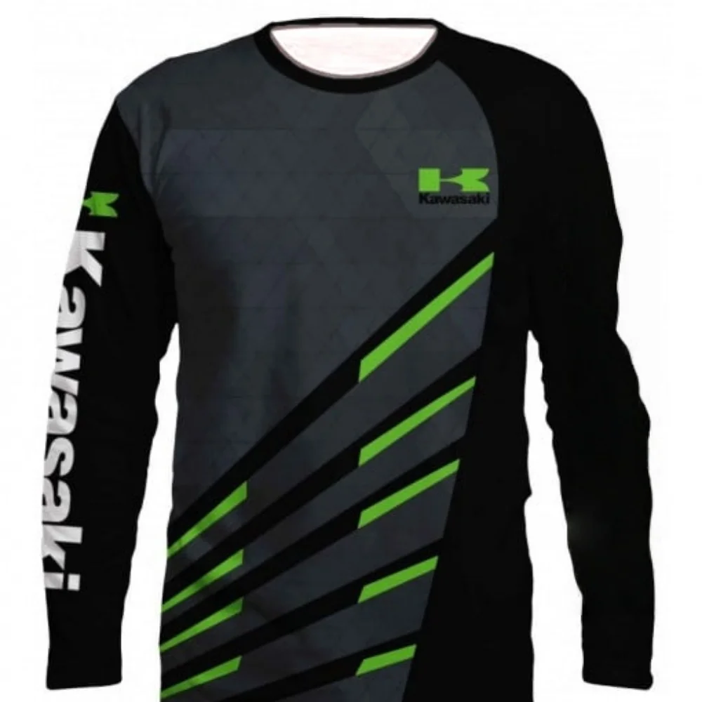 Kawasaki мотоциклетная гоночная команда для мужчин и женщин футболка с круглым вырезом с длинным рукавом уличный стиль мото фанаты винтажные быстросохнущие топы для мотокросса
Kawasaki мотоциклетная гоночная команда для мужчин и женщин футболка с круглым вырезом с длинным рукавом уличный стиль мото фанаты винтажные быстросохнущие топы для мотокросса