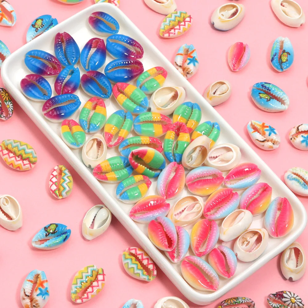 10PCS Printed Shell Beaches Wave Colorful Flower Shells Mixed Patterns for DIY Jewelry Making Accessories Craft Supplies
10PCS Printed Shell Beaches Wave Colorful Flower Shells Mixed Patterns for DIY Jewelry Making Accessories Craft Supplies
