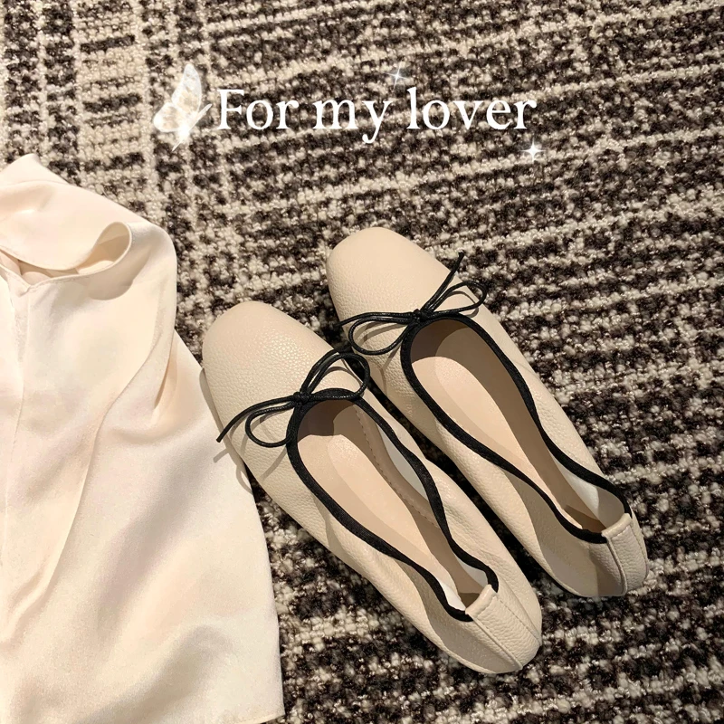 Women Slip On French Style Ballet Flat Shoes 2025 Spring Summer Gentle Bow Decor Square Toe Shallow Mouth Soft Sole Minimalist
Women Slip On French Style Ballet Flat Shoes 2025 Spring Summer Gentle Bow Decor Square Toe Shallow Mouth Soft Sole Minimalist