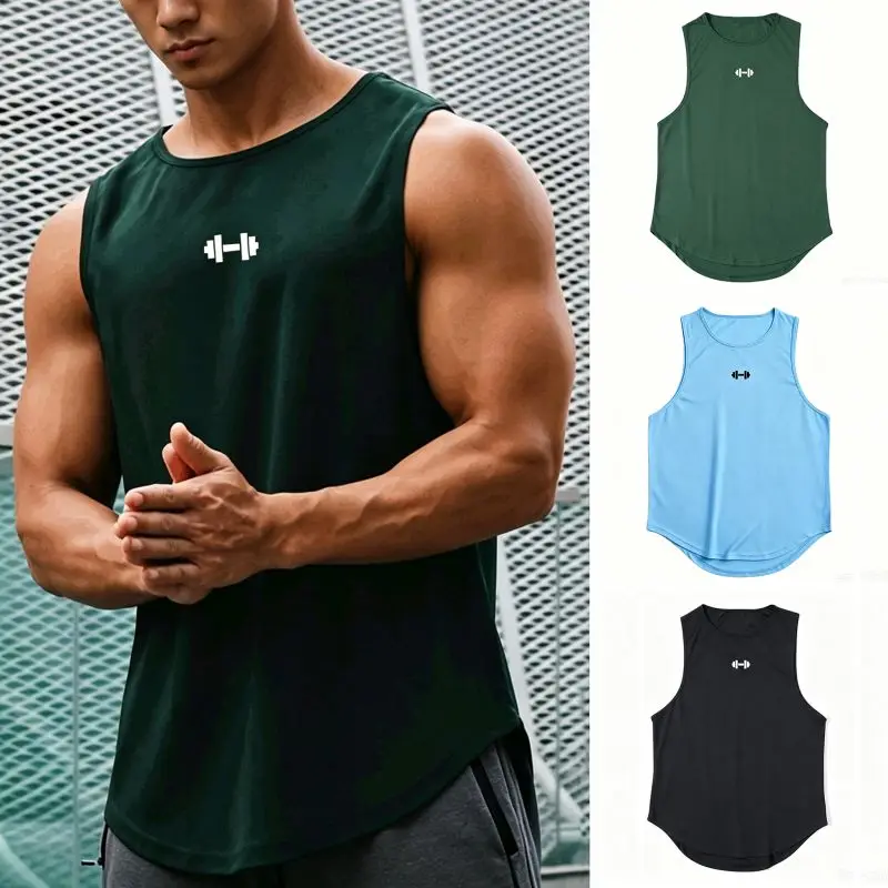 Summer Men's Gym Tank Top Fitness Training Clothing Quick-drying Loose Bodybuilding Sleeveless Shirt Men Fashion Basketball Vest 29 Sac34778cf1ca433589f75d3bdf9e5fc0e