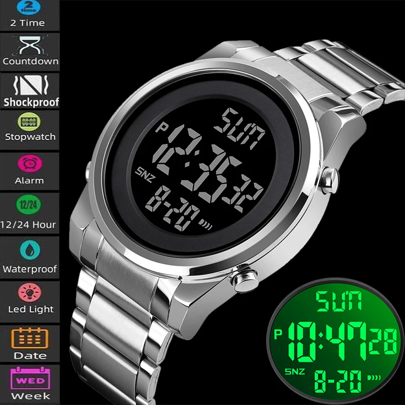 Skmei Dual Time Zone Men’s Digital Sports Watches Original Brand Led Choronograph Waterproof Wristwatch Male Alarm Clock
Skmei Dual Time Zone Men’s Digital Sports Watches Original Brand Led Choronograph Waterproof Wristwatch Male Alarm Clock