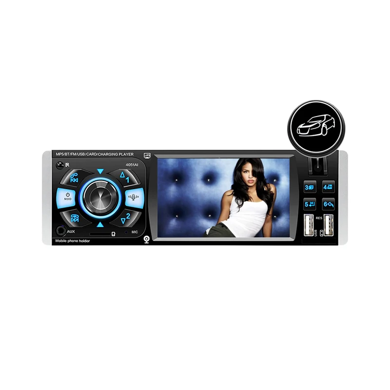 1 Din Car Radio HD Autoradio Player Touch Screen Car Stereo MP5 FM BT USB Camera Car 1 Din Player 4051AI
1 Din Car Radio HD Autoradio Player Touch Screen Car Stereo MP5 FM BT USB Camera Car 1 Din Player 4051AI