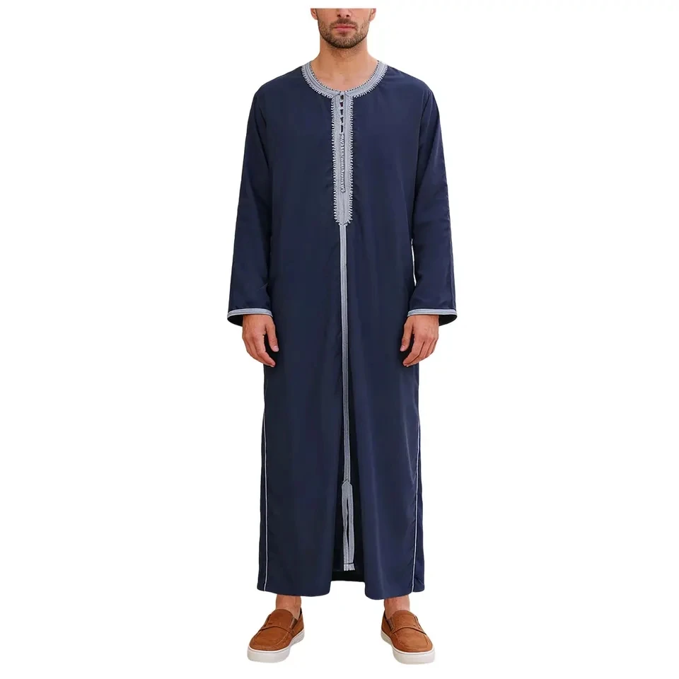 Men's Muslim Robes Saudi Arabia Islamic Clothes Kaftan Abaya Classic Arabic Middle Eastern Traditional Clothing For Daily Wear
Men's Muslim Robes Saudi Arabia Islamic Clothes Kaftan Abaya Classic Arabic Middle Eastern Traditional Clothing For Daily Wear