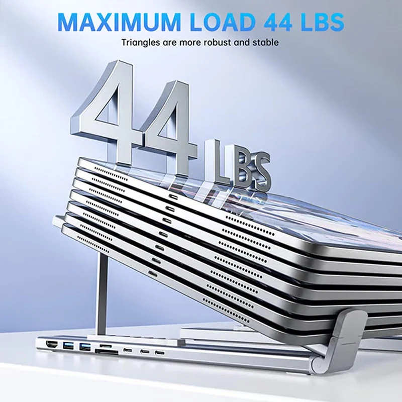8-in-1 Adjustable Portable More Stabe Laptop Stand Cooling Stand Foldable Notebook Holder Laptop Stand Aluminum
8-in-1 Adjustable Portable More Stabe Laptop Stand Cooling Stand Foldable Notebook Holder Laptop Stand Aluminum