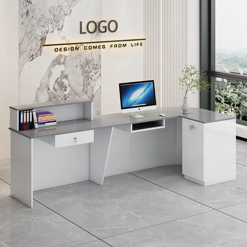 Modern simple clothing store reception desk catering bar checkout page light luxury company bar
Modern simple clothing store reception desk catering bar checkout page light luxury company bar