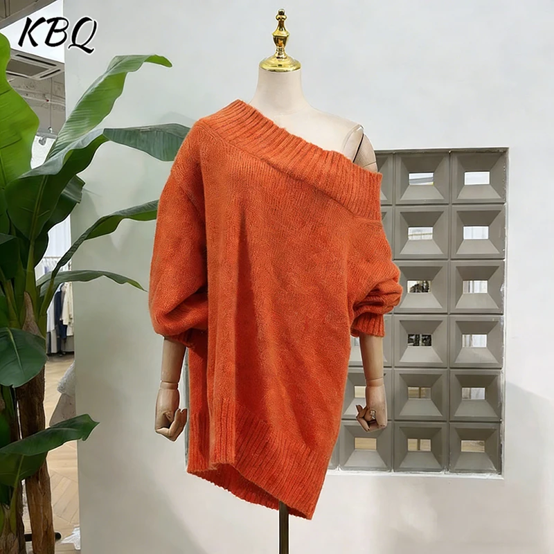 Женский свитер KBQ Solid Minimalist Loose Chic с диагональным воротником, открытыми плечами и длинными рукавами, свободного кроя.
Женский свитер KBQ Solid Minimalist Loose Chic с диагональным воротником, открытыми плечами и длинными рукавами, свободного кроя.