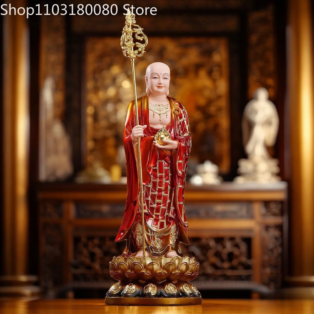 Resin Ksitigarbha Earth Store Dizang Earth Treasury Earth Womb buddha statue sculpture,30cm,40cm,48cm
Resin Ksitigarbha Earth Store Dizang Earth Treasury Earth Womb buddha statue sculpture,30cm,40cm,48cm