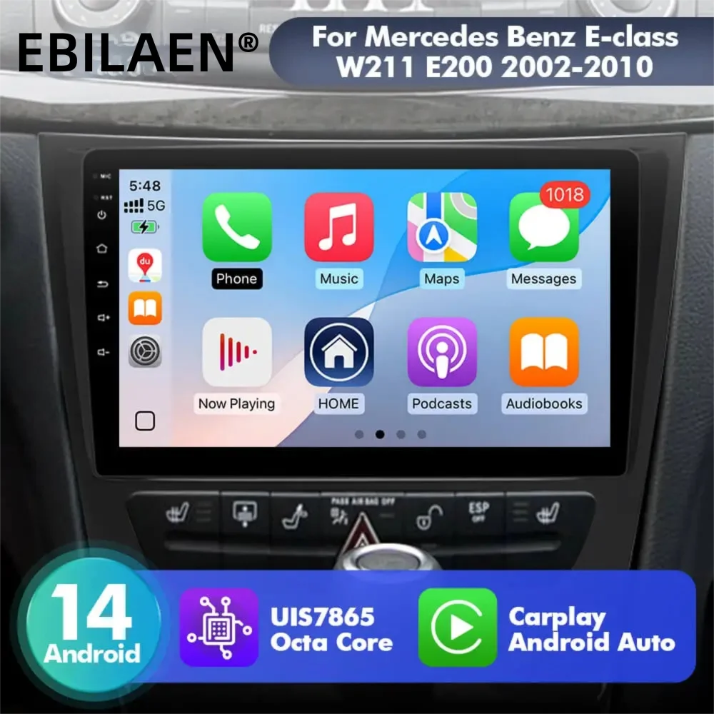 EBILAEN Android 14 Car Radio For Mercedes Benz E-class W211 E200 2002-2010 Multimedia Player Carplay Android auto radio 2 din
EBILAEN Android 14 Car Radio For Mercedes Benz E-class W211 E200 2002-2010 Multimedia Player Carplay Android auto radio 2 din