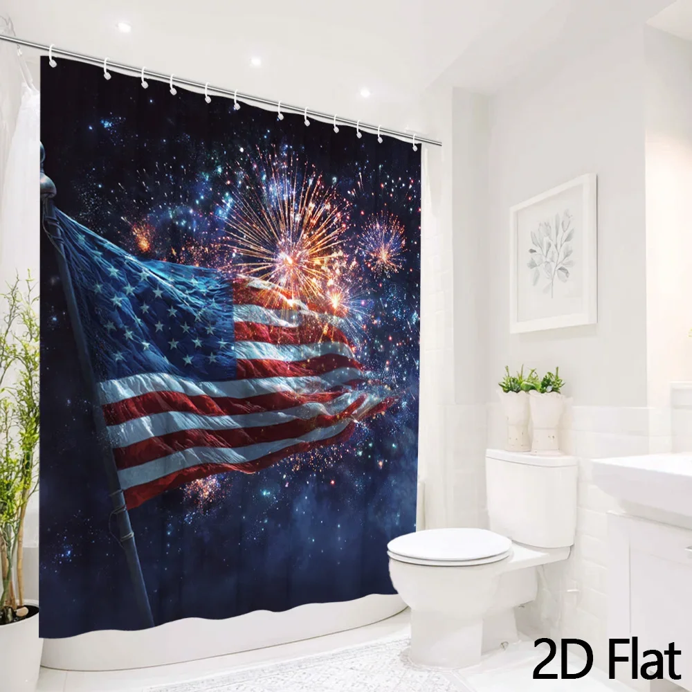 DDHOME 2D Flat, 1pc 2D Flat Fourth of July Shower Curtain American Flag Fireworks Patriotic Colorful Celebration Holiday Bathroom Decor Bath Hanging Curtain 70.8x70.8 Inch with Hook, 2D Flat
DDHOME 2D Flat, 1pc 2D Flat Fourth of July Shower Curtain American Flag Fireworks Patriotic Colorful Celebration Holiday Bathroom Decor Bath Hanging Curtain 70.8x70.8 Inch with Hook, 2D Flat