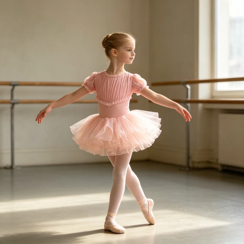 Puff Sleeve Ballet Leotard, Ruffle Mesh Top with Optional Tutu Skirt,Cute Ballet Dance Outfit with Full Lining for Recital Class
Puff Sleeve Ballet Leotard, Ruffle Mesh Top with Optional Tutu Skirt,Cute Ballet Dance Outfit with Full Lining for Recital Class