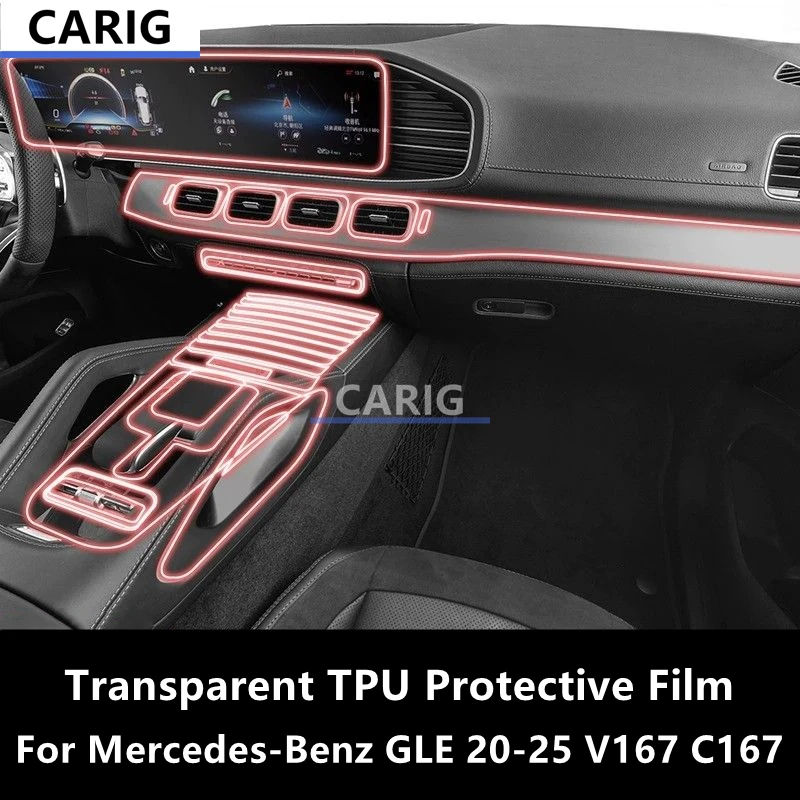 For Mercedes-Benz GLE 53/63 20-25 V167 C167 Car Interior Center Console Transparent TPU Protective Film Anti-scratch Repair
For Mercedes-Benz GLE 53/63 20-25 V167 C167 Car Interior Center Console Transparent TPU Protective Film Anti-scratch Repair