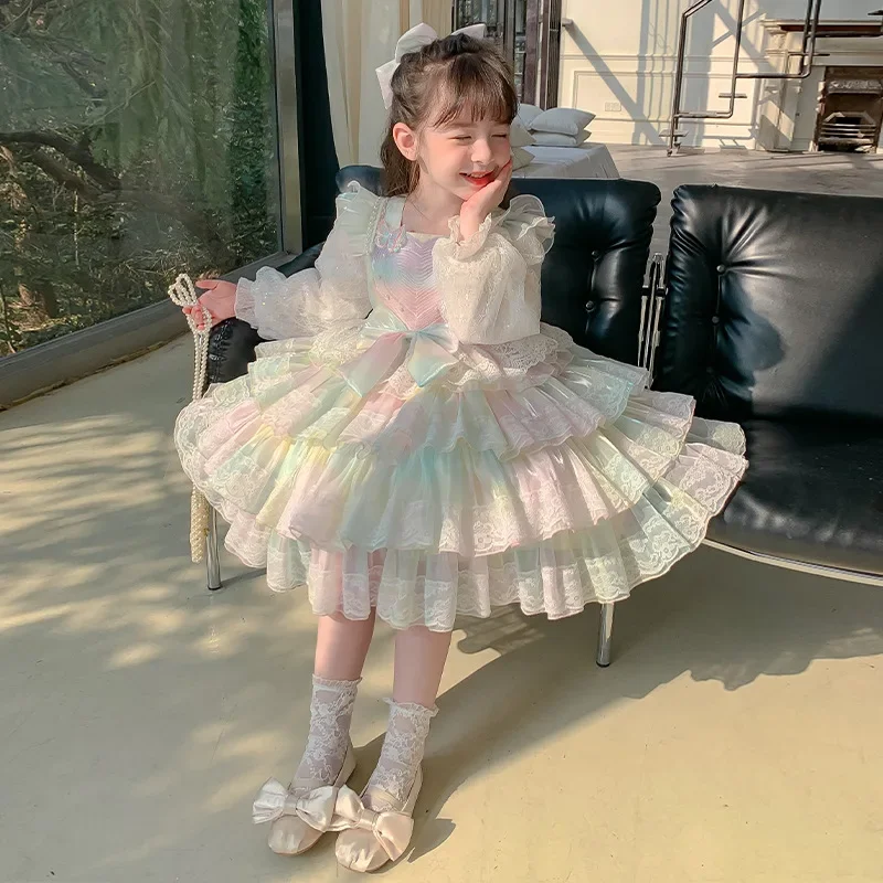 Girls Lolita, Chinese children's spring dress Lolita, princess dress, children's sweet gauze girls clothes flower weddings
Girls Lolita, Chinese children's spring dress Lolita, princess dress, children's sweet gauze girls clothes flower weddings