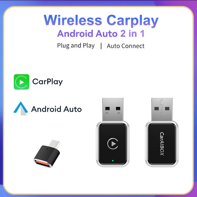 Wireless CarPlay Android Auto Wireless Adapter Smart Mini Box Plug And Play WiFi Fast Connect Universal For Audi Toyota Mazda
Wireless CarPlay Android Auto Wireless Adapter Smart Mini Box Plug And Play WiFi Fast Connect Universal For Audi Toyota Mazda