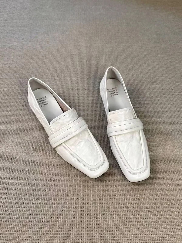 Leather Version Korean Style Flat Head Commuting Anti-Slip Fashionable Simple High-End Slimming Small Leather Shoes
Leather Version Korean Style Flat Head Commuting Anti-Slip Fashionable Simple High-End Slimming Small Leather Shoes