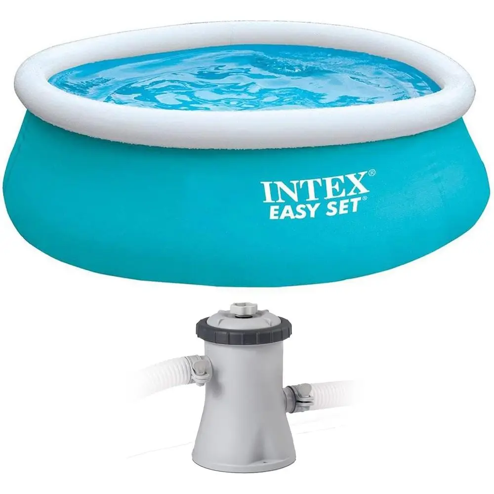 Easy Set 6 oot x 20 Inch Round Iatable Above Ground Outdoor Backyard Swimming Pool with 330 GPH Easy Set Cartridge ilter Pump
Easy Set 6 oot x 20 Inch Round Iatable Above Ground Outdoor Backyard Swimming Pool with 330 GPH Easy Set Cartridge ilter Pump