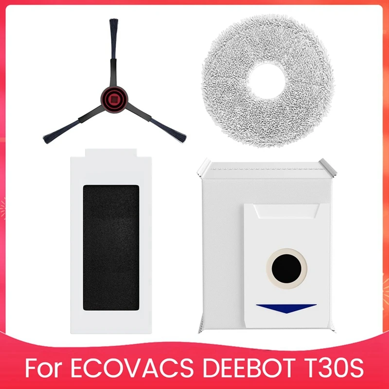 Hot Sale-For ECOVACS DEEBOT T30S Combo Robot Vacuum Replacement Parts Hepa Filters Mop Pads Side Brush Dust Bags
Hot Sale-For ECOVACS DEEBOT T30S Combo Robot Vacuum Replacement Parts Hepa Filters Mop Pads Side Brush Dust Bags